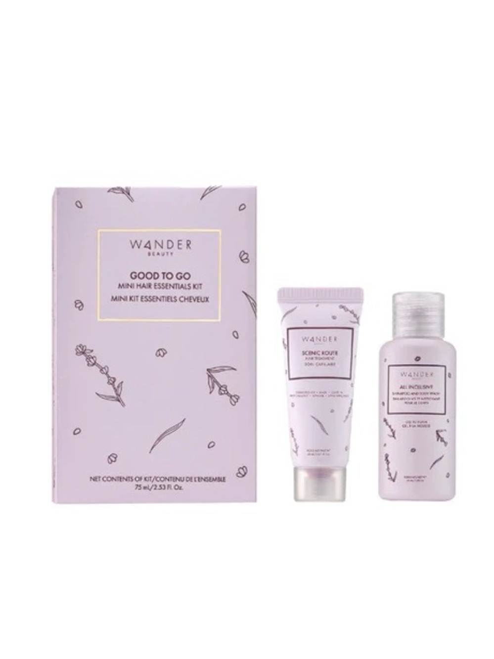 Wander Beauty Good to Go Hair Essentials Kit 2 Piece Travel Set